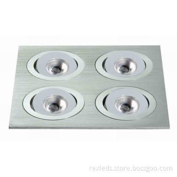 Rex-d009 4w / 12w Led Down Light Fixtures, 4000-4500k 520lm Recess Led Light For Exhibition